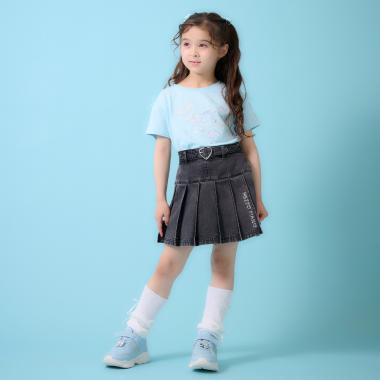 ベルトつきプリーツスカート　インナーパンツセット