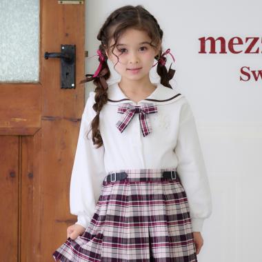 セーラーカラー長袖Tシャツ