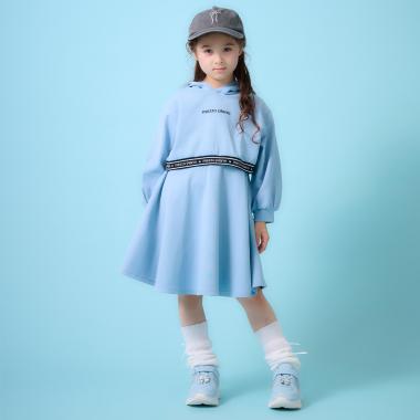 ラインストーンパーカ＆半袖ワンピースセット