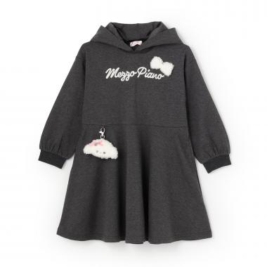 プードルチャームつき　パーカワンピース