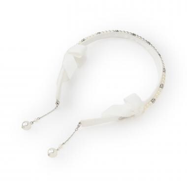 チャームつき　パールカチューシャ