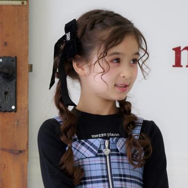 ベロアリボン　ヘアクリップ