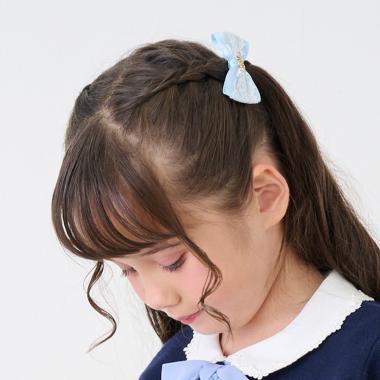 ミニリボン　ヘアクリップ2個セット