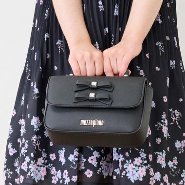 ダブルリボン　ハンドバッグ