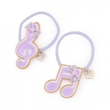 音符ヘアポニー2個セット
