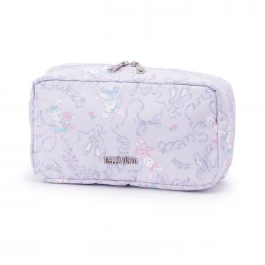 【バレエ】ウサギバレエ柄ヘアメイクポーチ