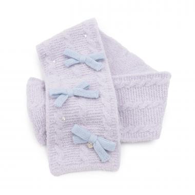 リボン　マシュマロニット　マフラー