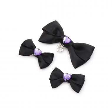 ミニリボン　ヘアクリップ3個セット