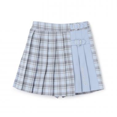 切替ハートベルト　チェックプリーツスカパン