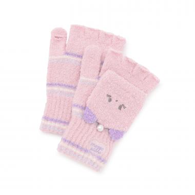 アニマルフェイス　マシュマロニット手袋