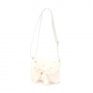 リボン　フェイクファーポシェット