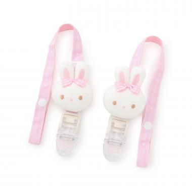 【メゾピアノママ】ウサギマスコットつきブランケットクリップ