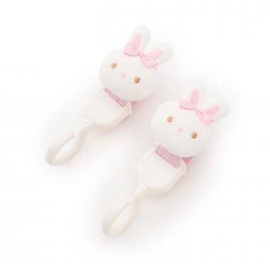 【メゾピアノママ】ウサギマスコット付ベビーカーフック