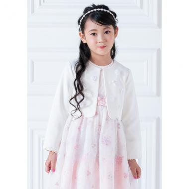 花モチーフ裾スカラップ　ジャケット