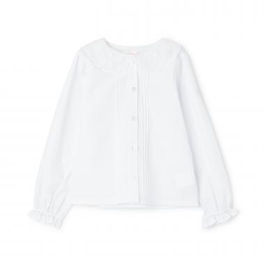 スカラップ衿　ブラウス