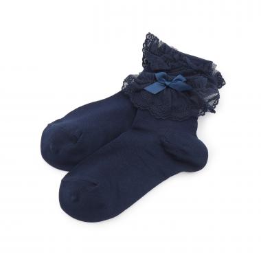 ロゴレース透かし柄　ソックス