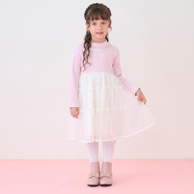 チュール　ドッキングワンピース