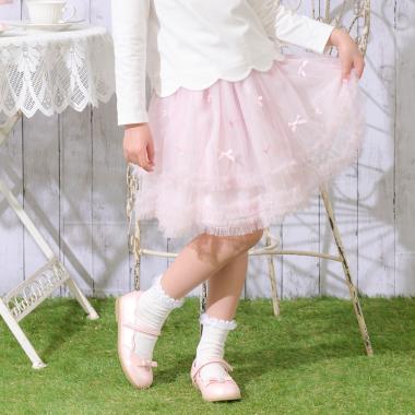 レース＆リボン　チュールスカート