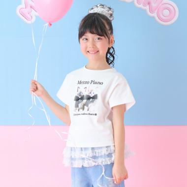 子猫プリント　半袖Tシャツ