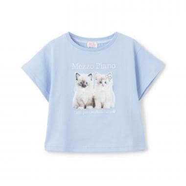 子猫プリント　半袖Tシャツ