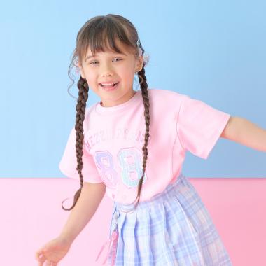 スパンコールナンバリング　半袖Tシャツ