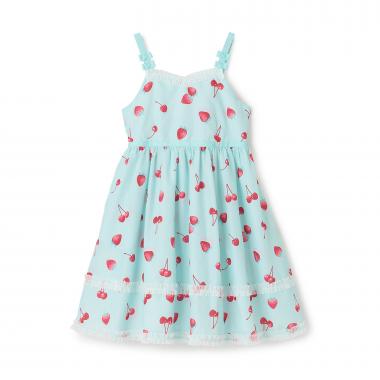 イチゴチェリードット柄　キャミワンピース