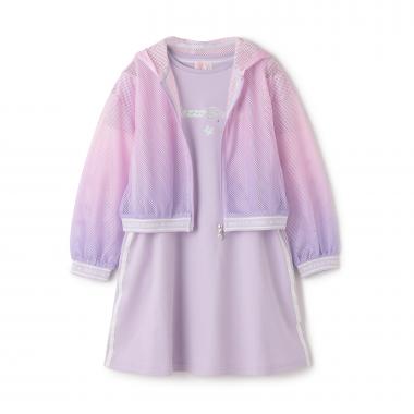 メッシュZIPパーカ　＆肩開きカットワンピースセット