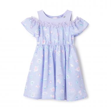 プラネット柄　ドッキングワンピース