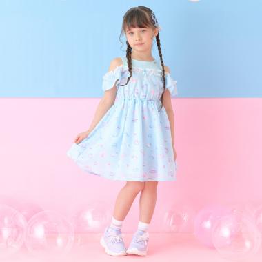 プラネット柄　ドッキングワンピース