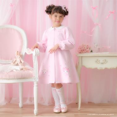 【マイメロディ/マイスウィートピアノ】フロントZIPワンピース