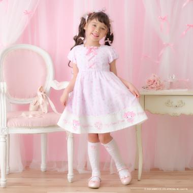 【マイメロディ/マイスウィートピアノ】バレリーナ柄ワンピース