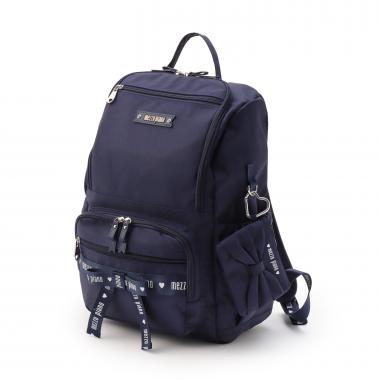 ポーチ付ロゴリボンリュック容量約24L