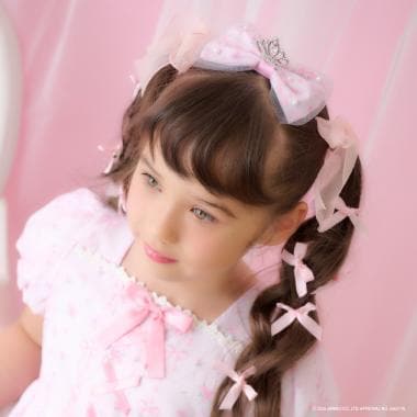 【マイメロディ/マイスウィートピアノ】ティアラ　リボンヘアクリップ