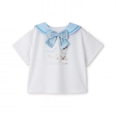 セーラー衿つき　半袖Tシャツ