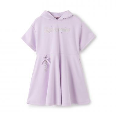 チャームつき　どうぶつ耳　半袖パーカワンピース