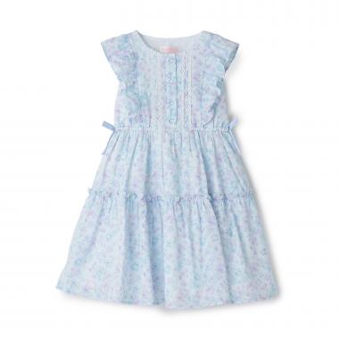 水彩花柄ワンピース