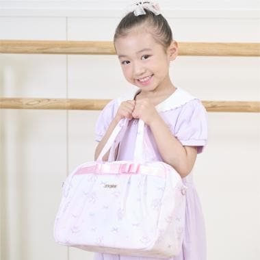 【バレエ】バレエ柄　ボストンバッグ容量約13L