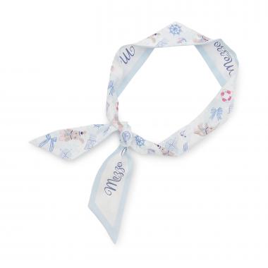 ウサギ・ネコ　航海柄　スカーフリボン