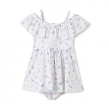 ファンシーポップ柄　セパレートワンピース水着