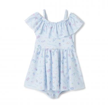 ファンシーポップ柄　セパレートワンピース水着