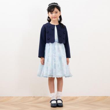 花ブーケレース刺しゅう　ワンピース