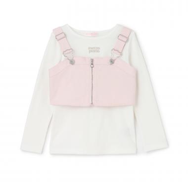 【人気商品再入荷】【直営店で取り扱い無し】リボン刺しゅうビスチェ＆長袖Tシャツセット