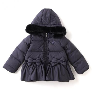 ダウン入り 裾フレアショートブルゾン