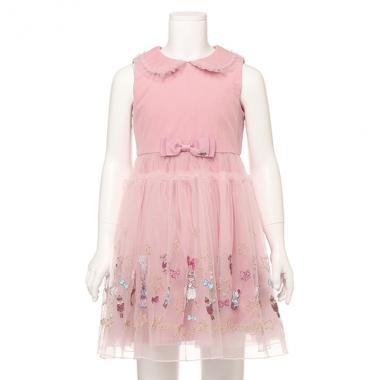 おもちゃ柄刺しゅうチュールワンピース