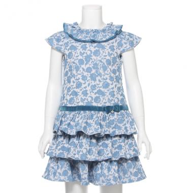 ボタニカル柄フリルワンピース