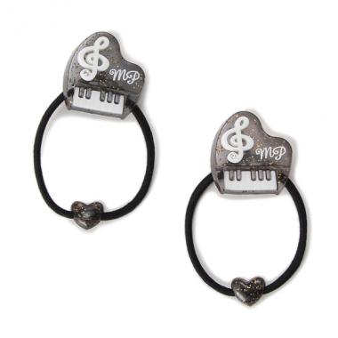 ラメピアノ ヘアポニー2個セット