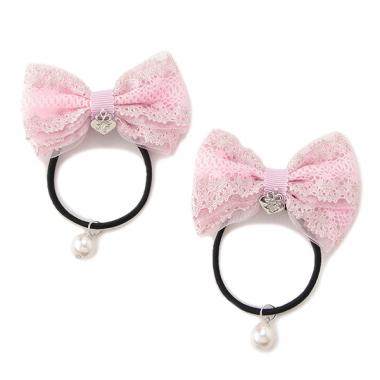 リボンレースヘアポニー