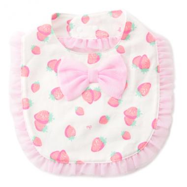 リボンチュールイチゴ柄スタイ