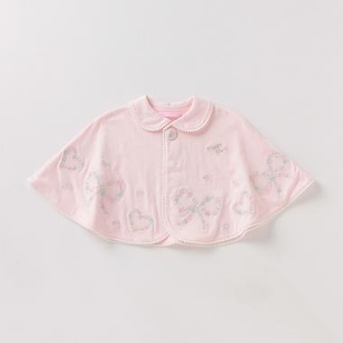 UVケア 衿つき花刺しゅうケープ