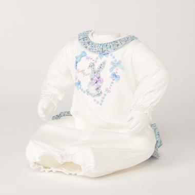 小花柄ハートウサギ2WAYオール